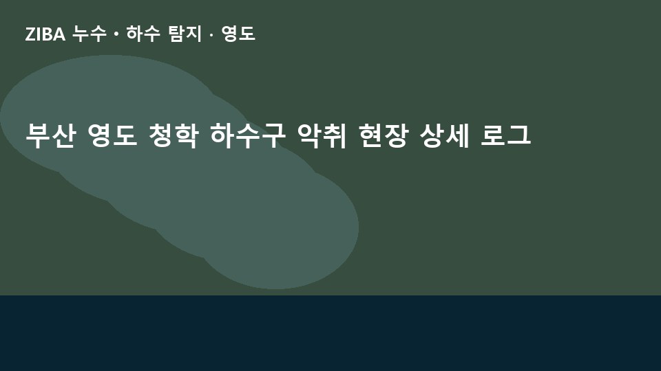부산 영도 청학 하수구 악취 현장 상세 로그